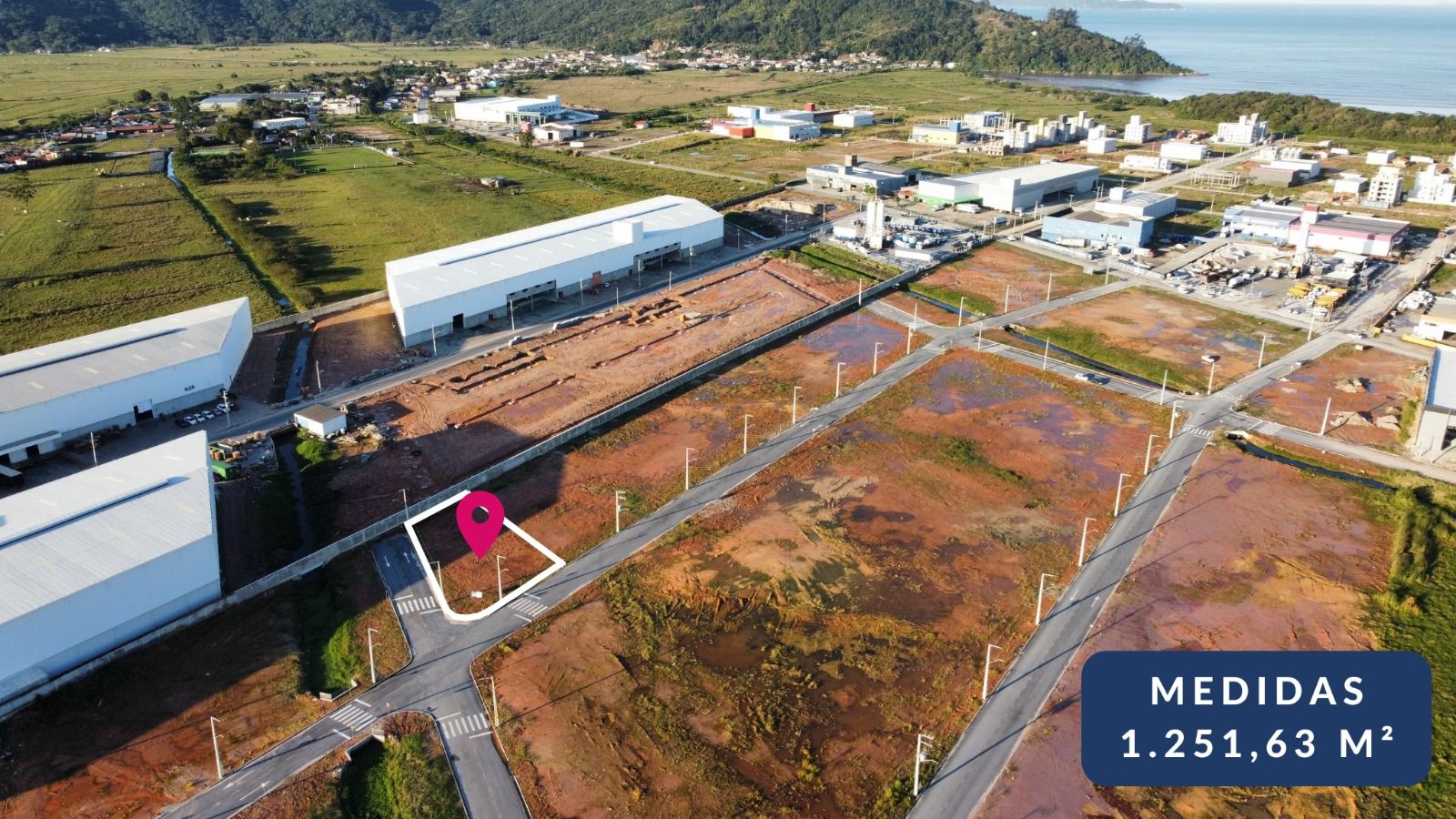 Excelente lote industrial à venda no Loteamento Polo Industrial em Tijucas/SC.