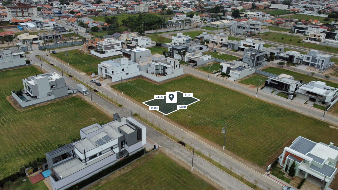 Lote de avenida à venda no Residencial Alameda Peixoto em Tijucas/SC.